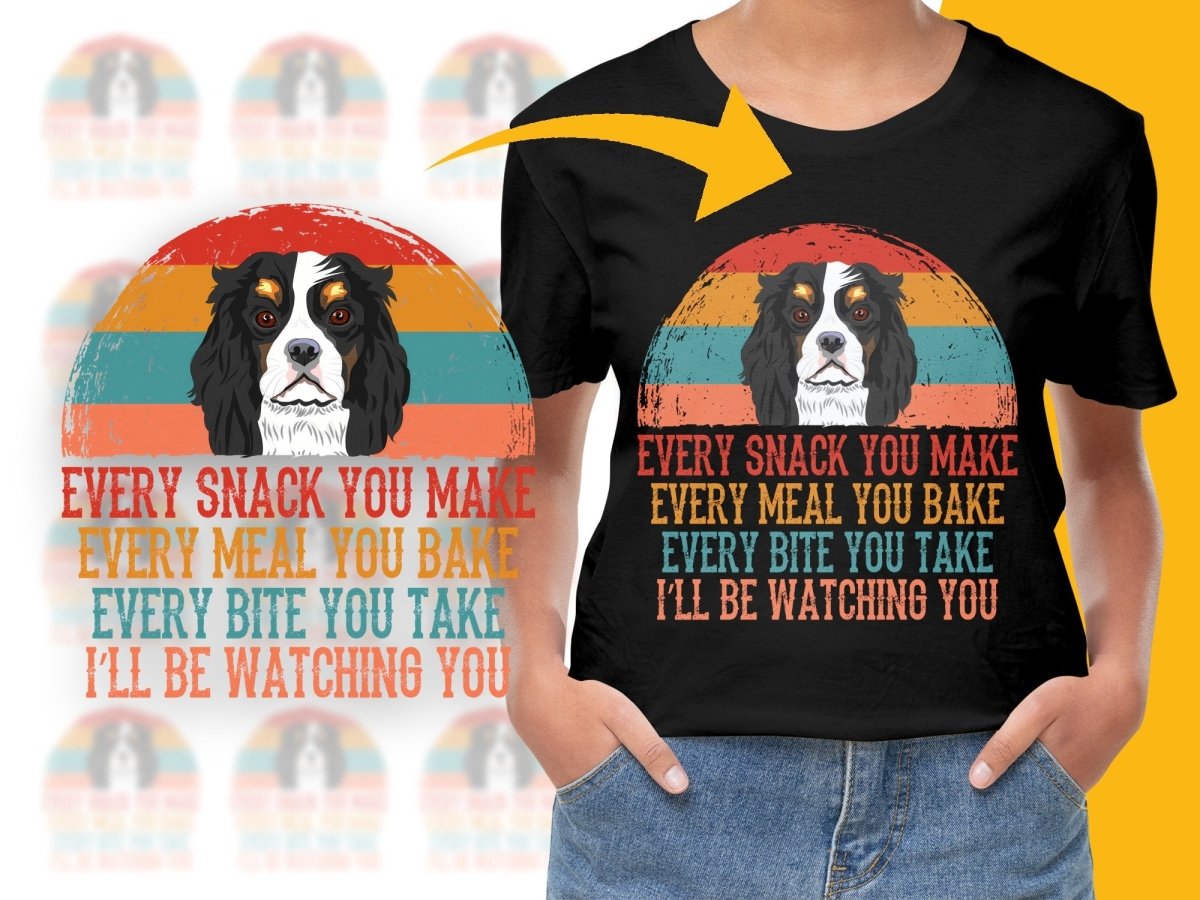 Funny Cavalier King Charles Spaniel Watching You PNG File - Teepew
