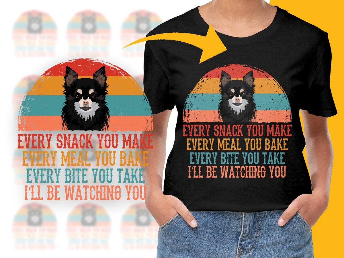 Funny Chihuahua Watching You Retro Style PNG File - Teepew