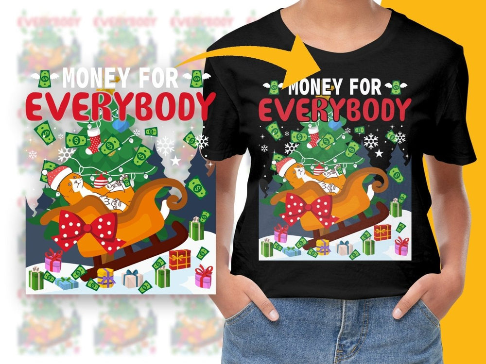 Funny Christmas Cat in Sleigh PNG File - Teepew