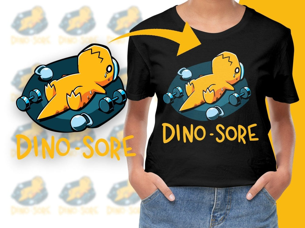 Funny Dino - Sore Graphic Workout Gym Theme PNG File - Teepew