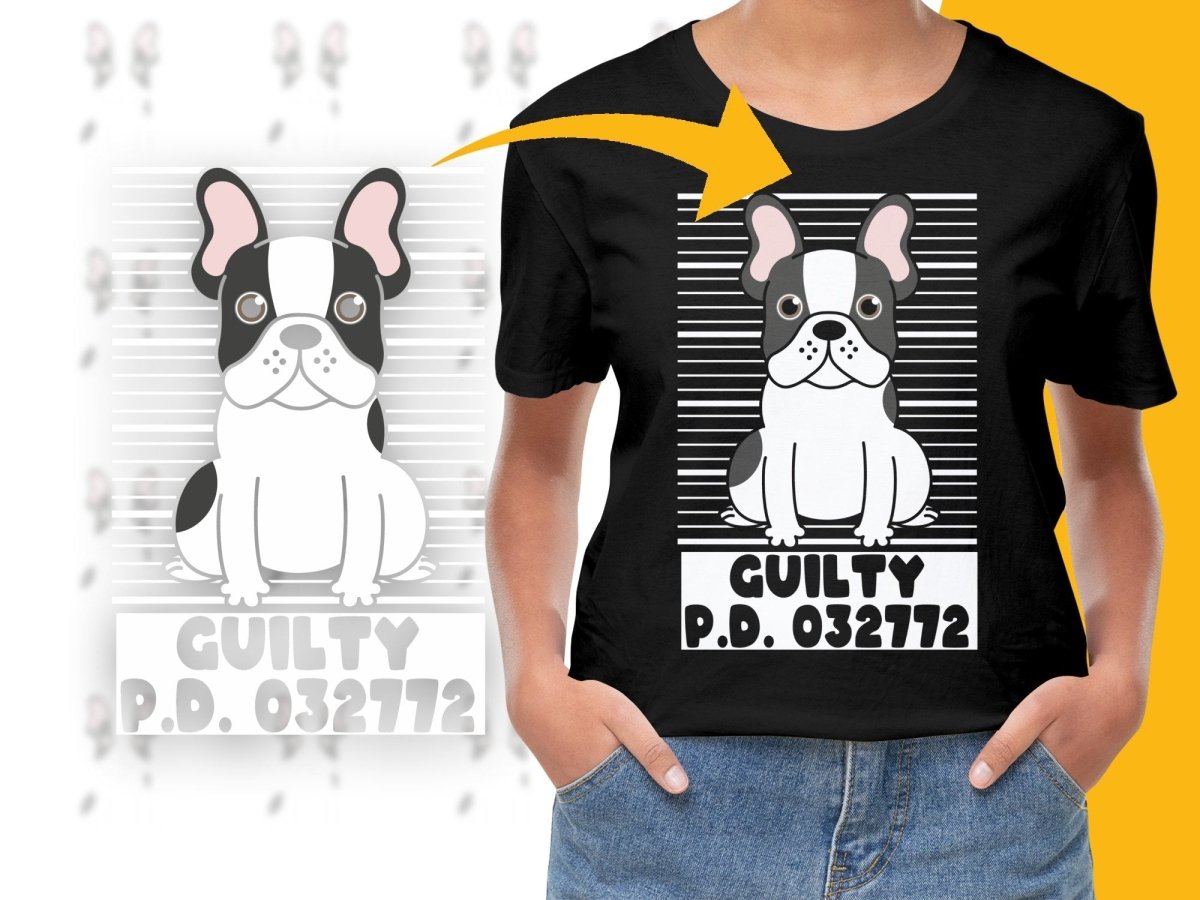Funny French Bulldog Guilty P.D. 032772 PNG File - Teepew