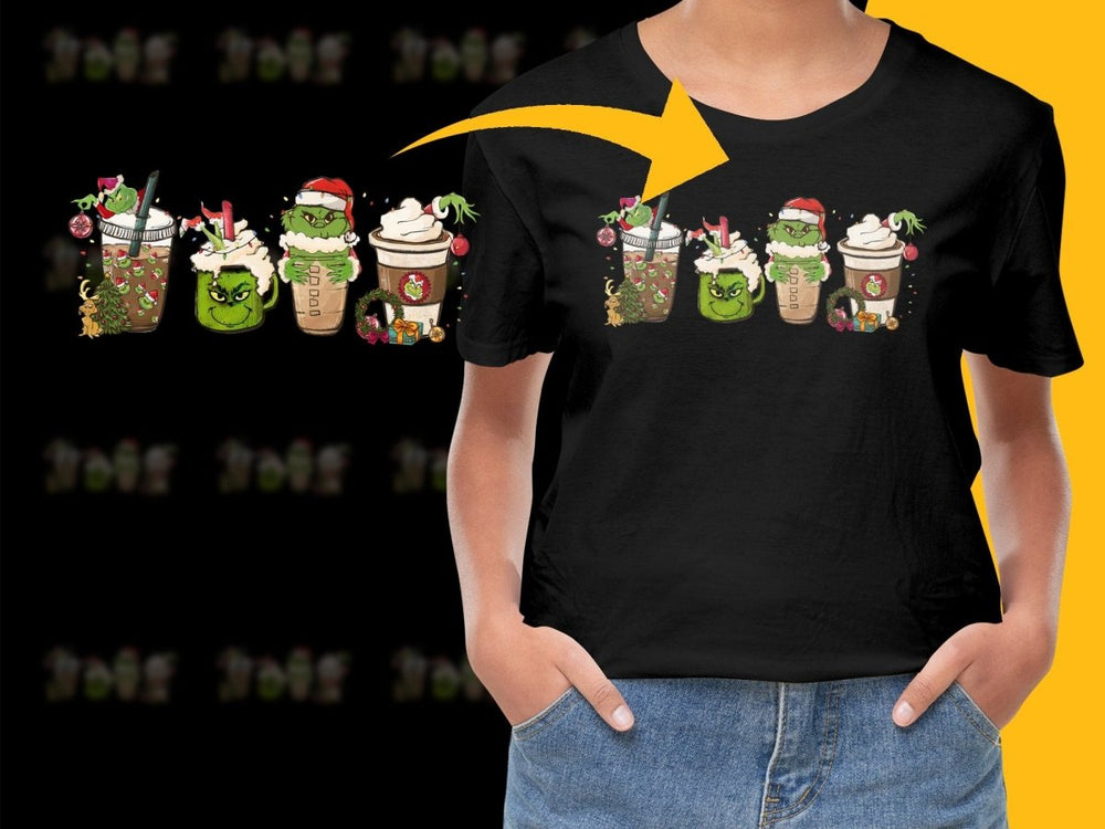 Funny Grinch Christmas PNG File for Coffee Lovers - Teepew