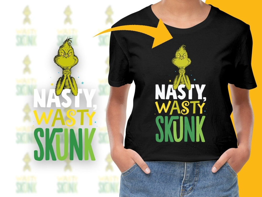 Funny Grinch PNG File Christmas Wasty Skunk Design PNG File - Teepew