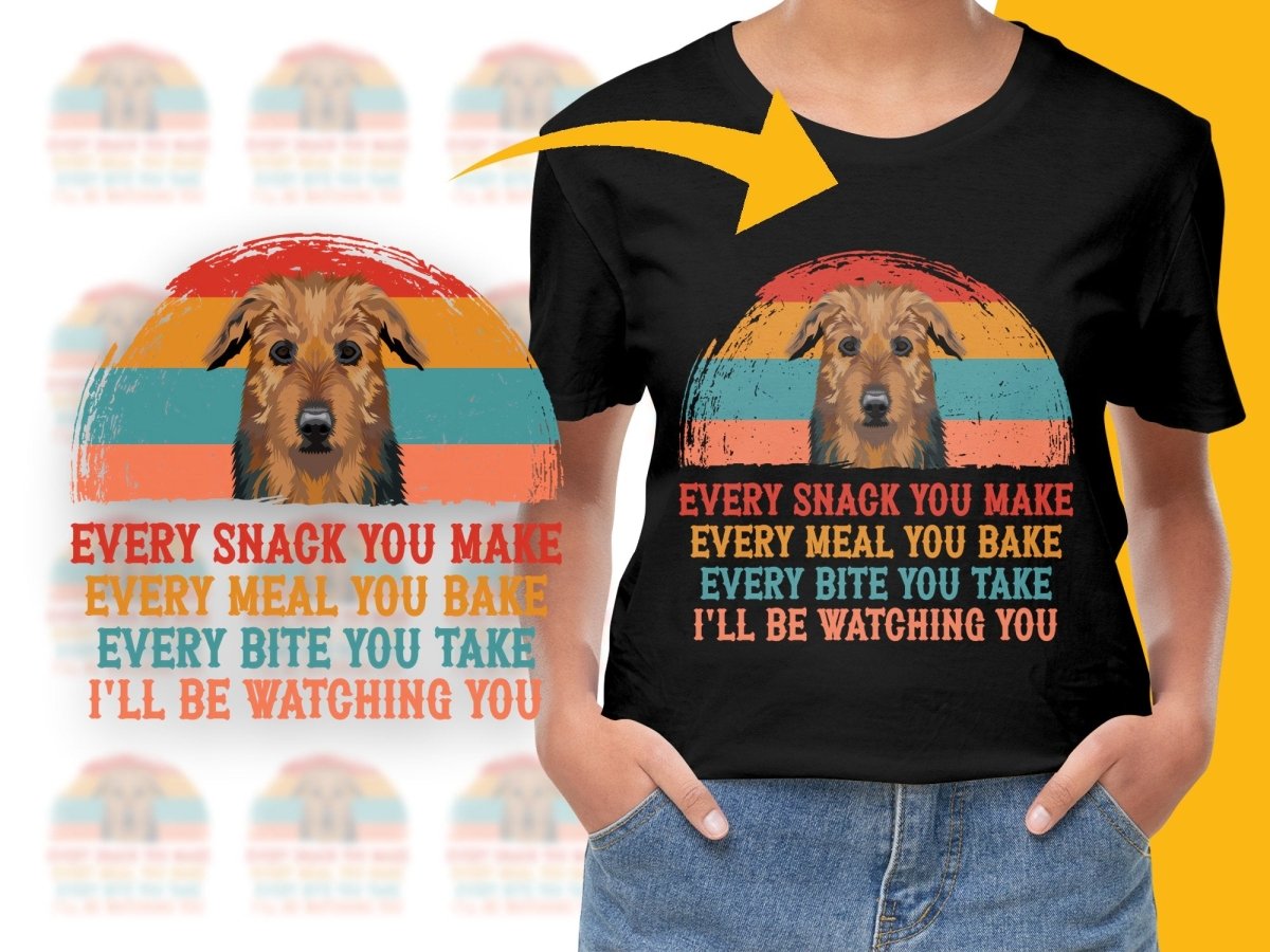 Funny Irish Terrier Dog Watching You Reminder PNG File - Teepew