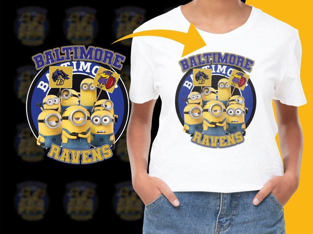 Funny Minions Baltimore Ravens Graphic PNG File - Teepew