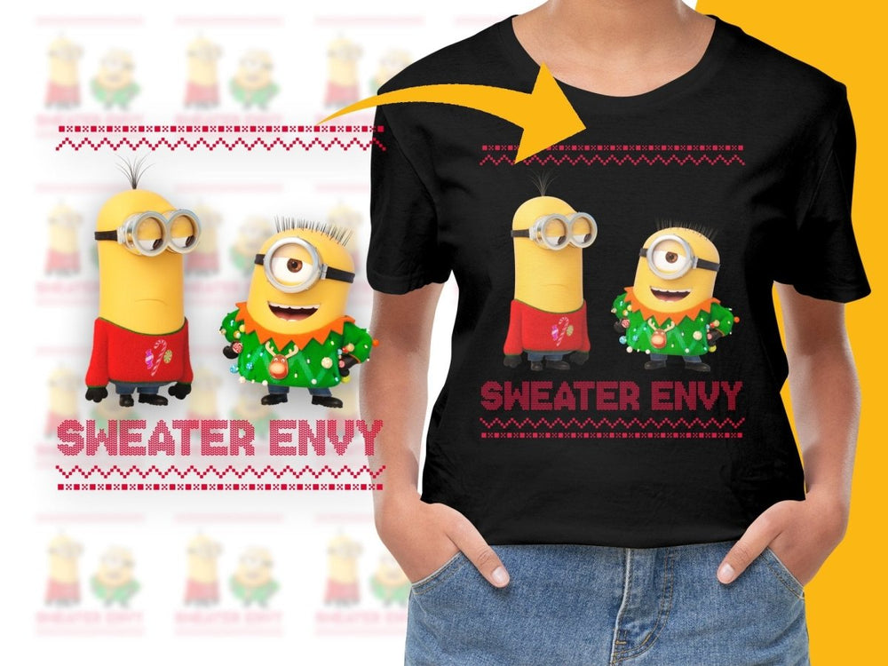 Funny Minions Christmas Sweater Envy PNG File - Teepew