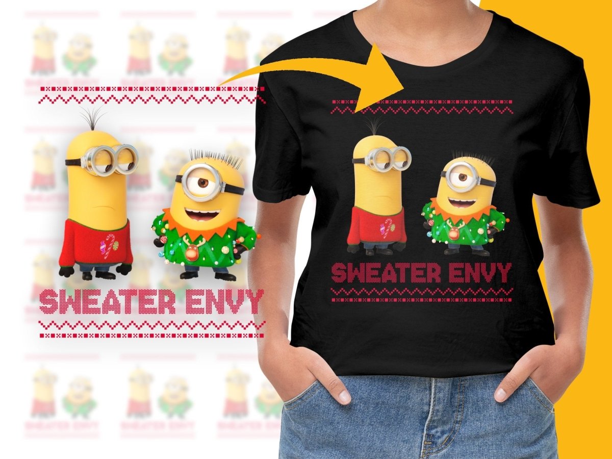 Funny Minions Christmas Sweater Envy PNG File - Teepew