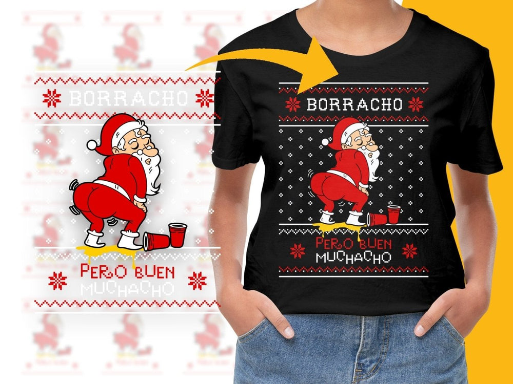 Funny Santa Claus Pero Buen Christmas PNG File - Teepew