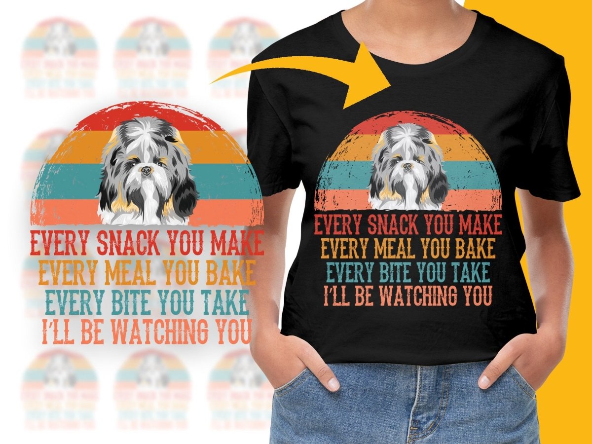 Funny Shih Tzu Dog Watching You Graphic PNG File - Teepew