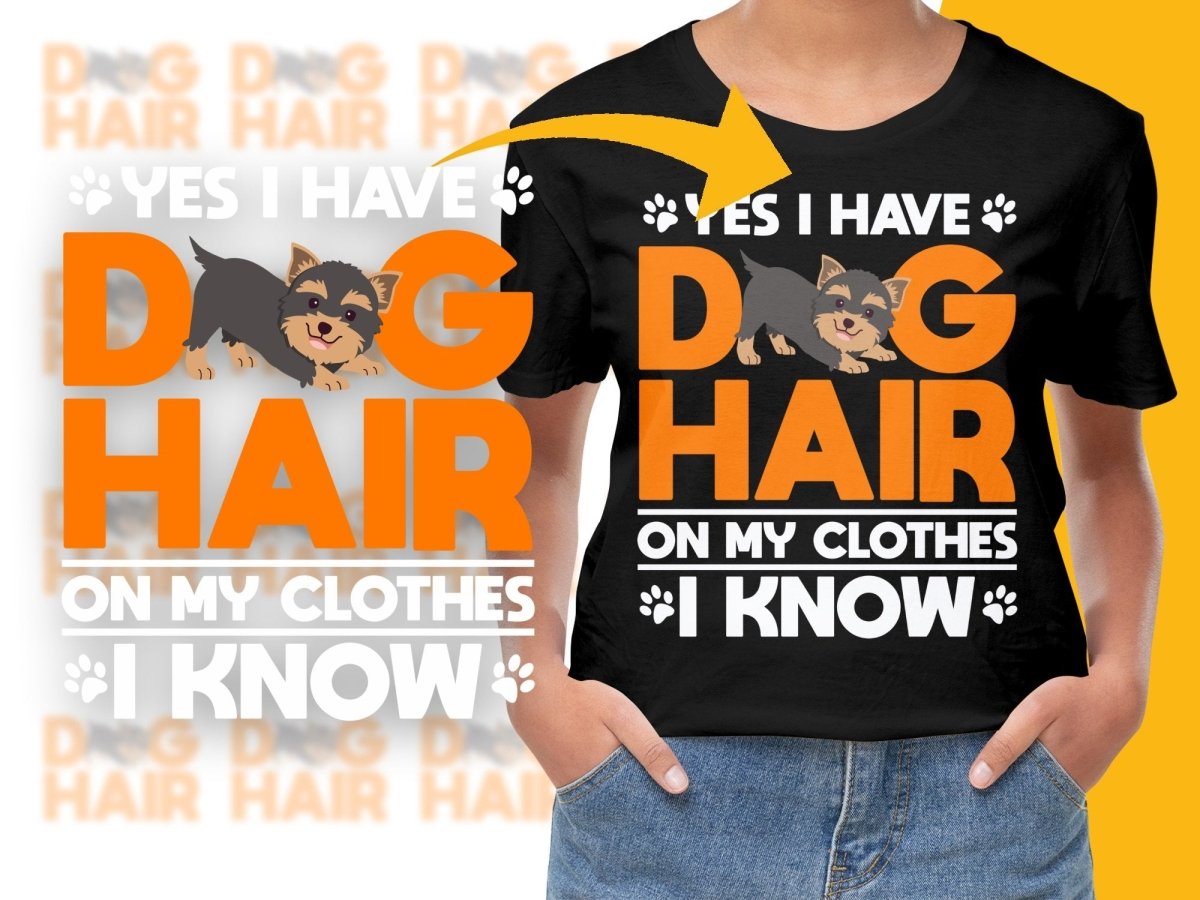 Funny Yorkie Dog Hair Graphic Novelty PNG File - Teepew