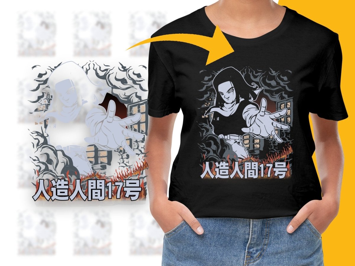 Futuristic Android 17 Design Graphic Anime PNG File - Teepew