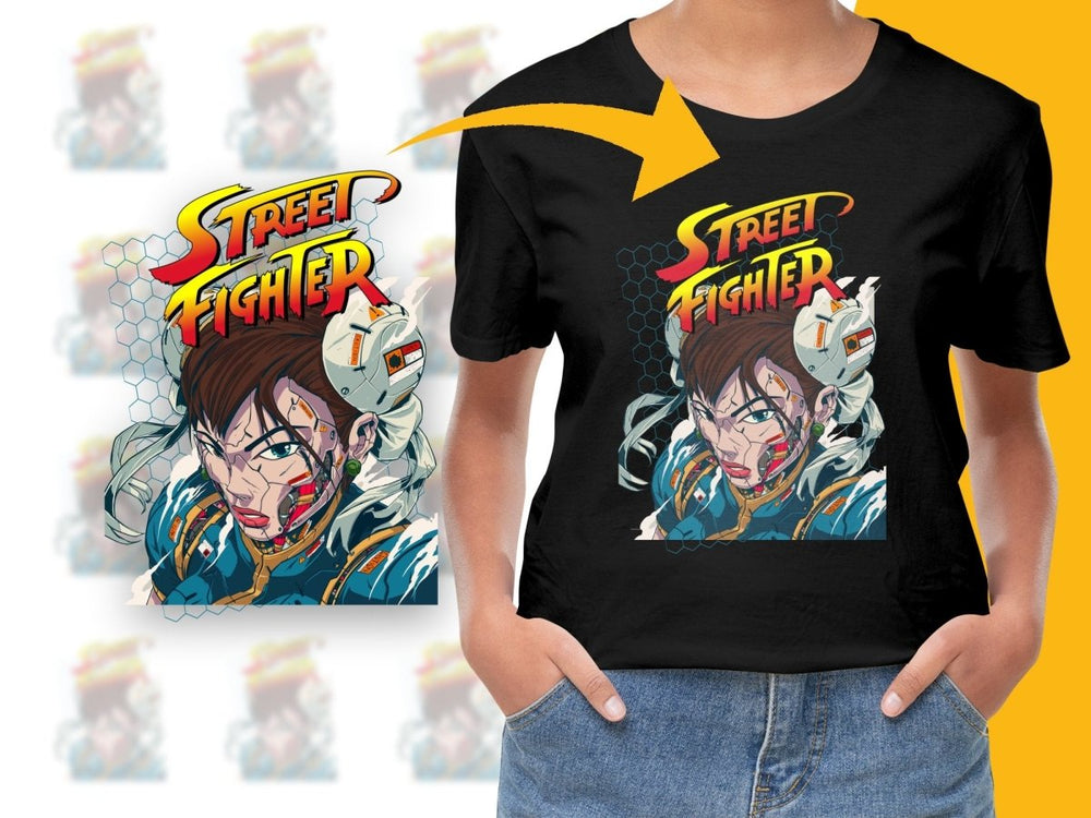 Futuristic Chun - Li Street Fighter Graphic PNG File - Teepew