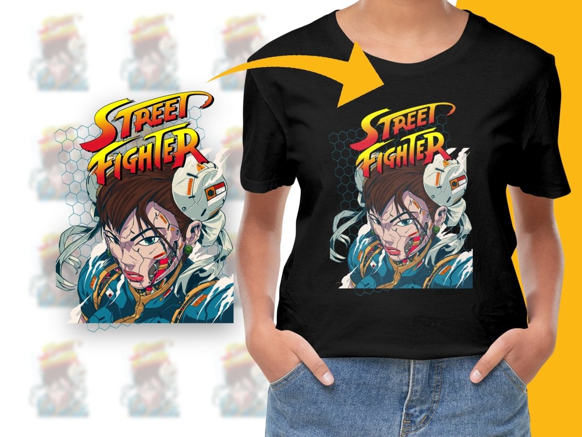 Futuristic Chun - Li Street Fighter Graphic PNG File - Teepew