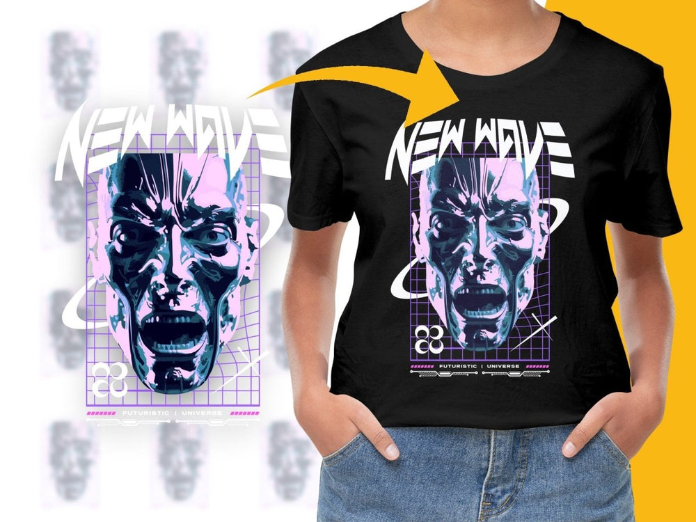 Futuristic Cyberpunk Metal Face Graphic PNG File - Teepew