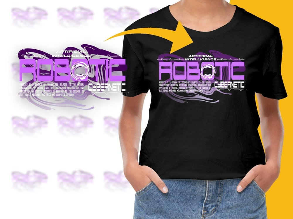 Futuristic Graphic Robotic PNG File for Streetwear Style - Teepew