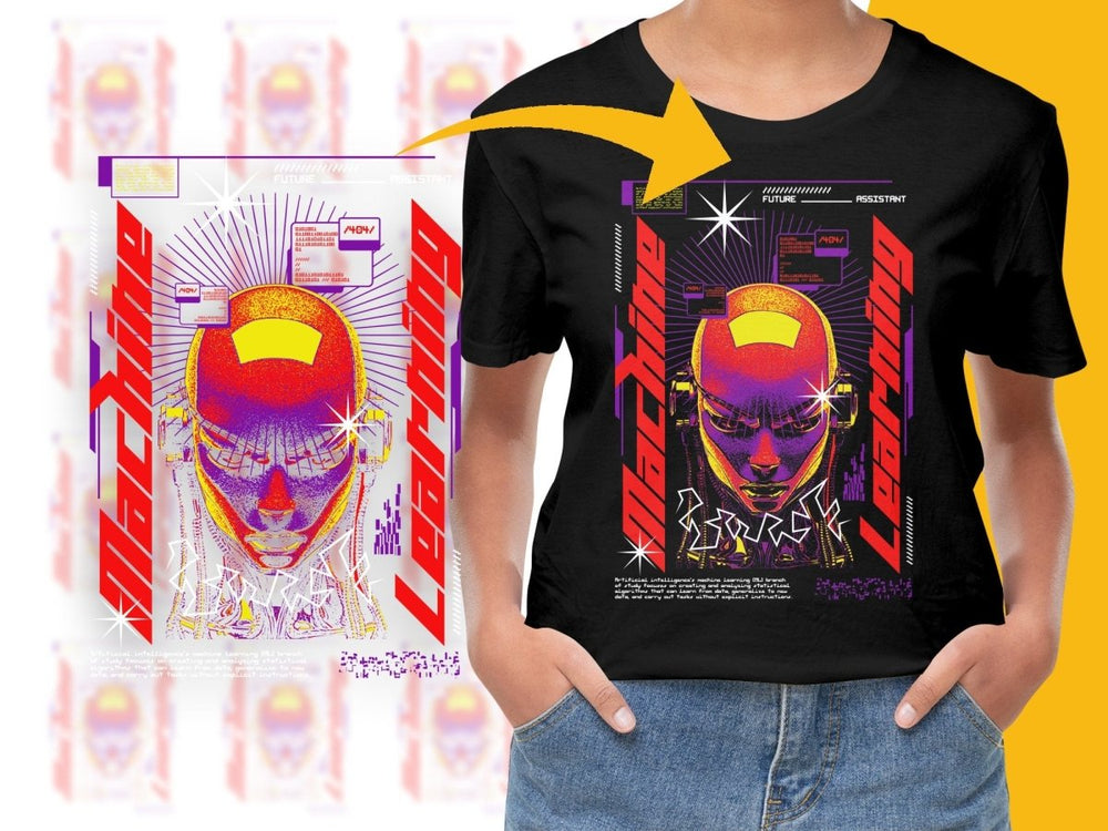 Futuristic Machine Learning Graphic Streetwear PNG File - Teepew