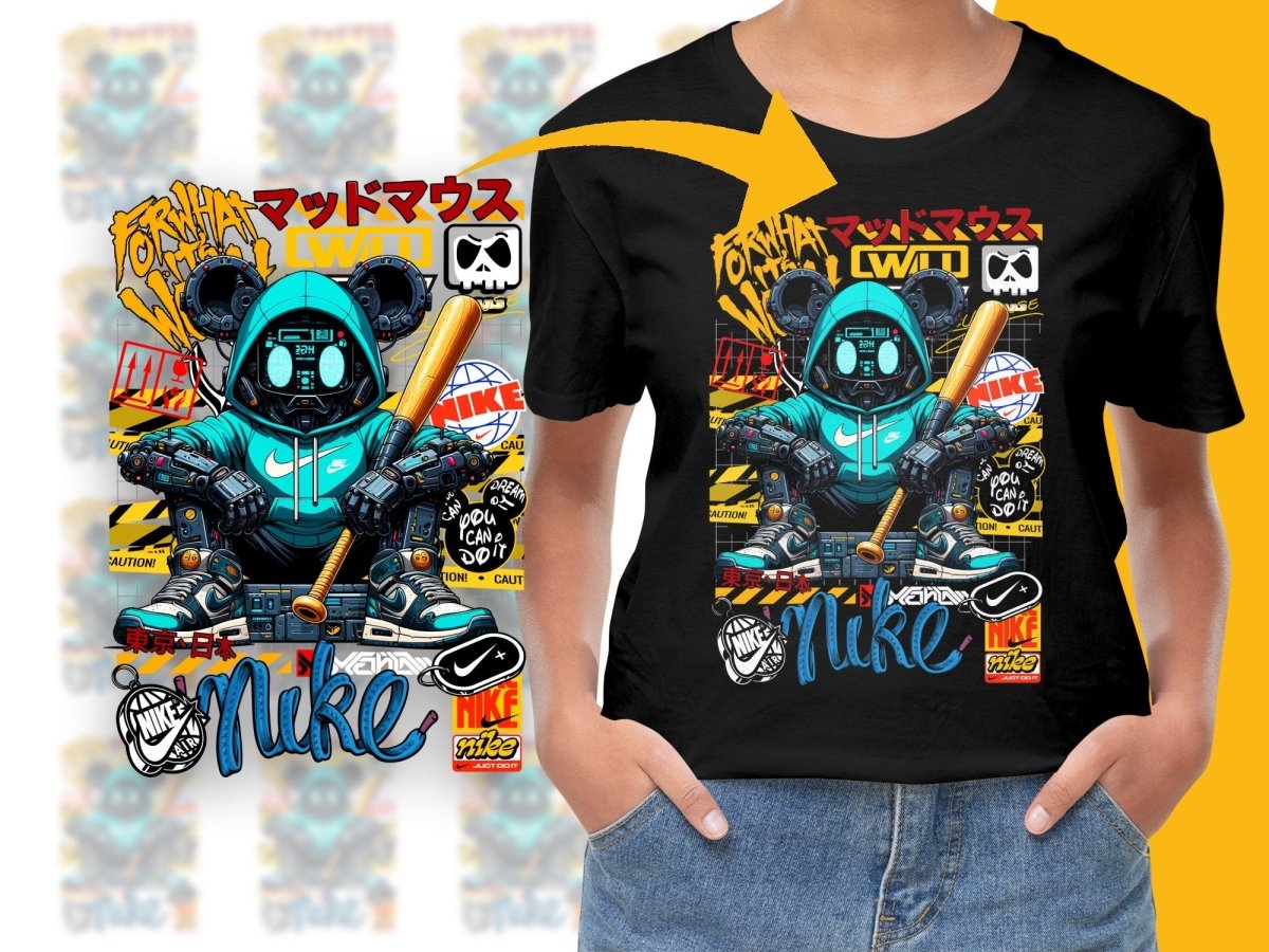 Futuristic Mad Mouse Urban Style Graphic PNG File - Teepew