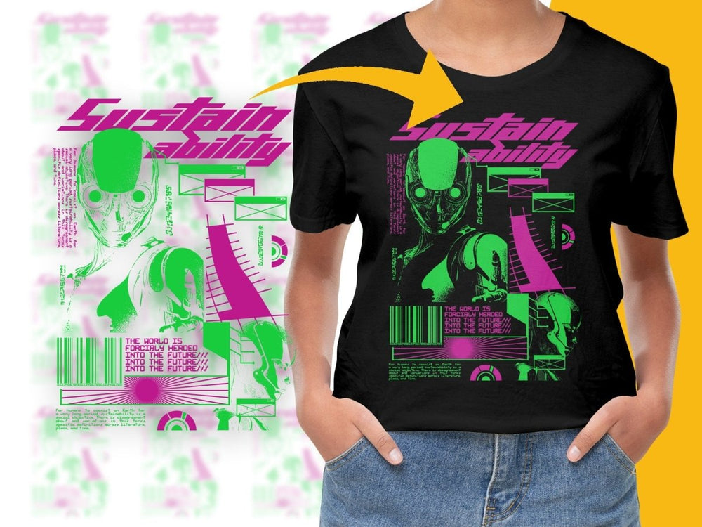 Futuristic Robotic Design Streetwear Graphic PNG File - Teepew