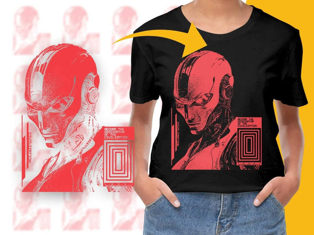 Futuristic Robotics Graphic Streetwear PNG File - Teepew