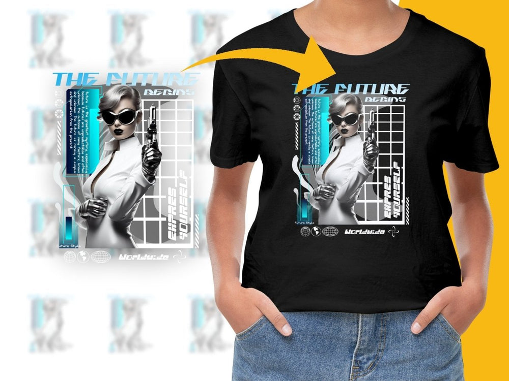 Futuristic Streetwear PNG File The Future Begins Style - Teepew