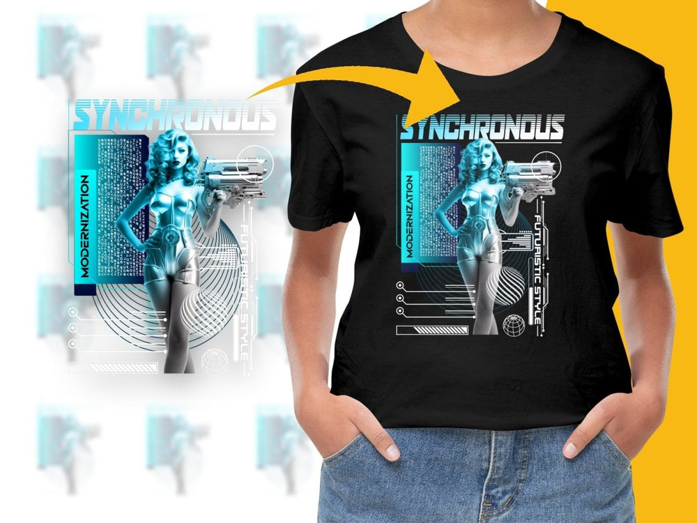 Futuristic Synchronicity Modernization Graphic PNG File - Teepew