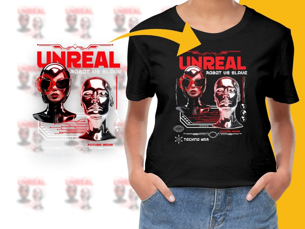 Futuristic Unreal Robot vs Slave Graphic PNG File - Teepew