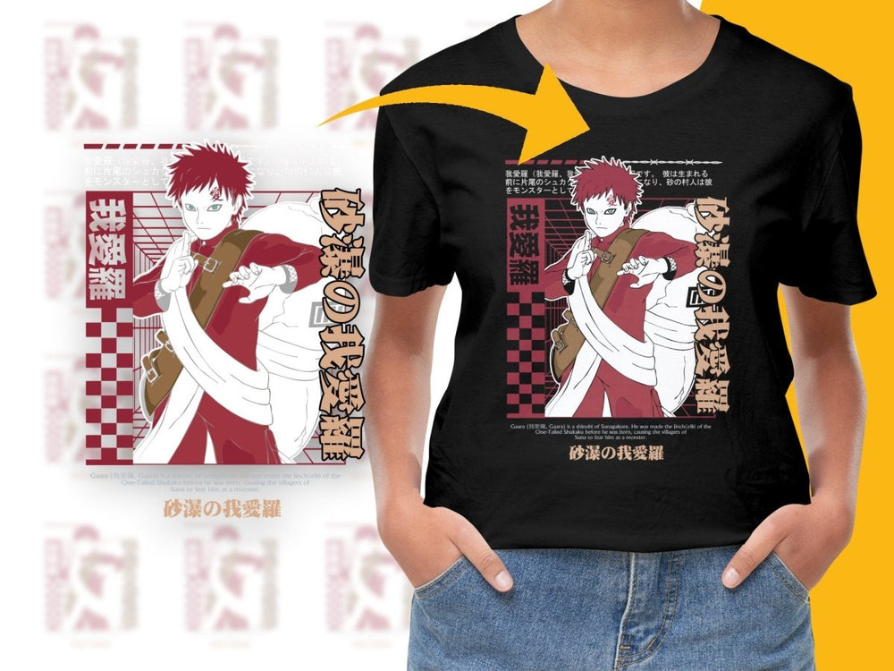 Gaara Anime Character Graphic PNG File - Teepew