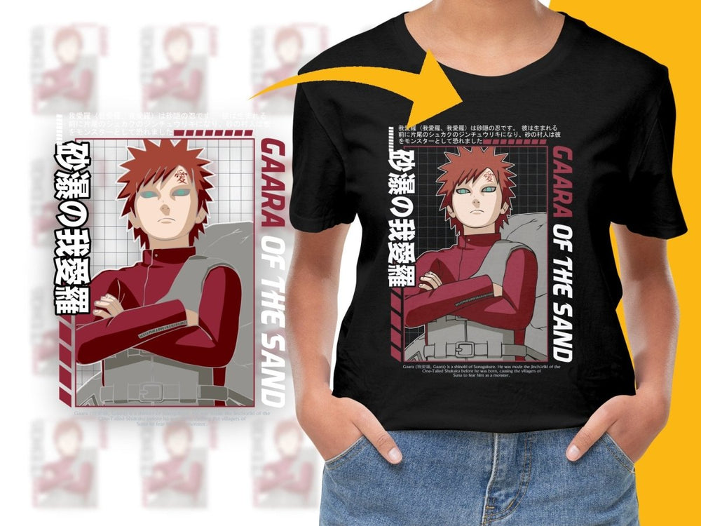 Gaara Anime Character Graphic PNG File - Teepew