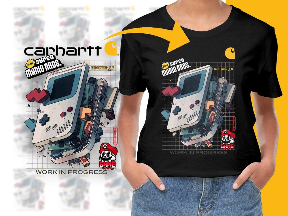 Game Console Featuring Mario Graphic PNG File - Teepew