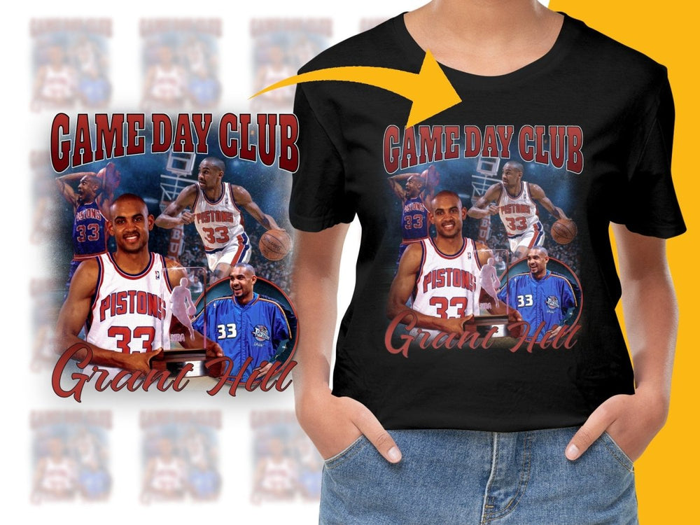 Game Day Club Grant Hill Pistons Themed PNG File - Teepew