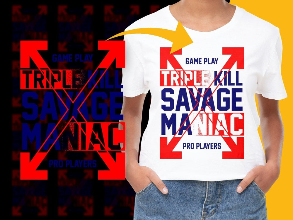Game Play Triple Kill Savage Maniac Pro Players PNG File - Teepew