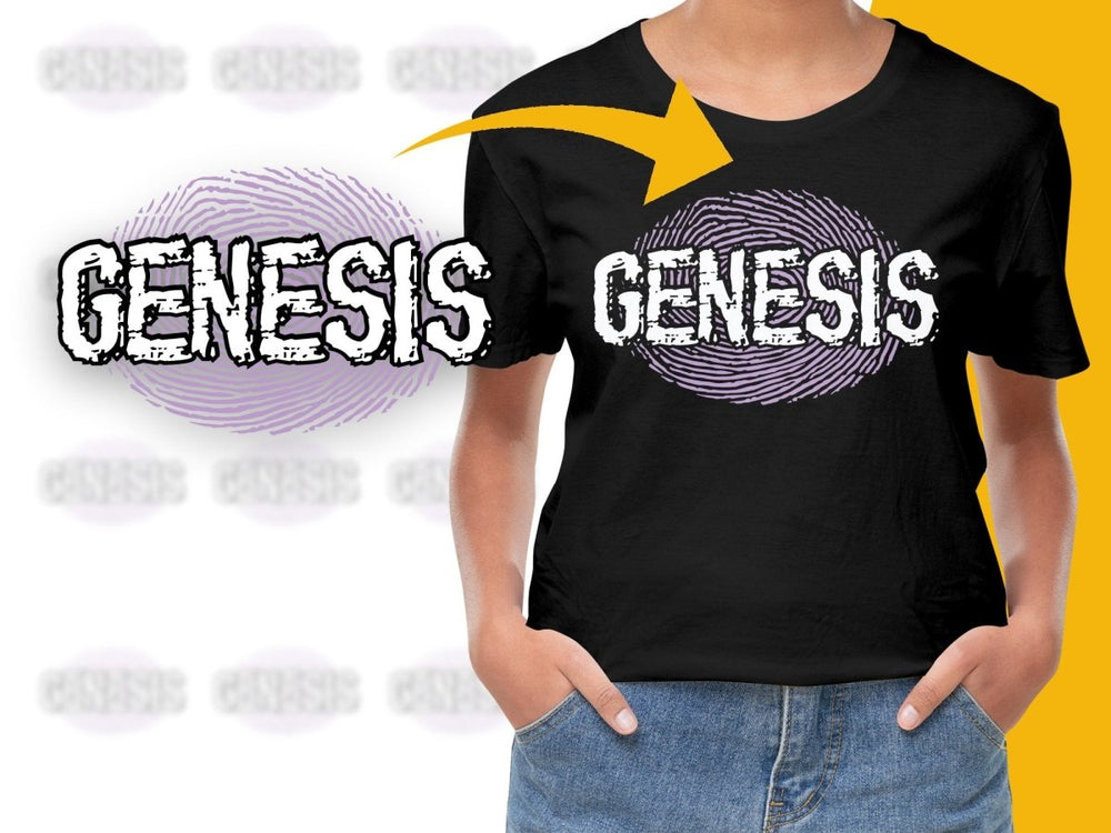 Genesis Logo on a Vibrant Artistic Design PNG File - Teepew