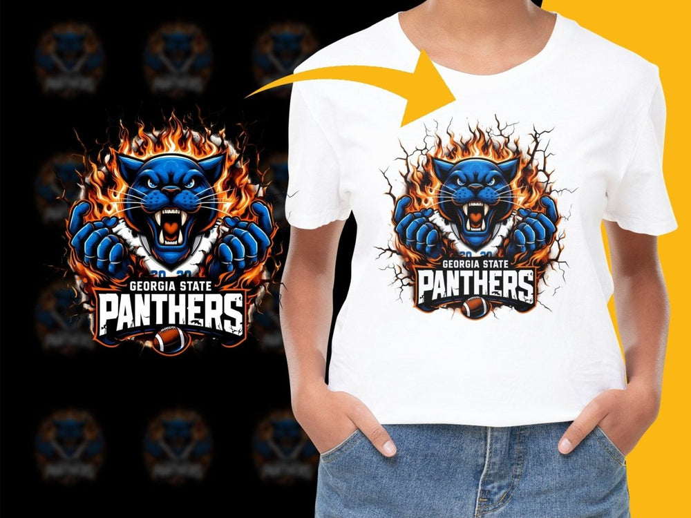 Georgia State Panthers Fiery Panther Design PNG File - Teepew