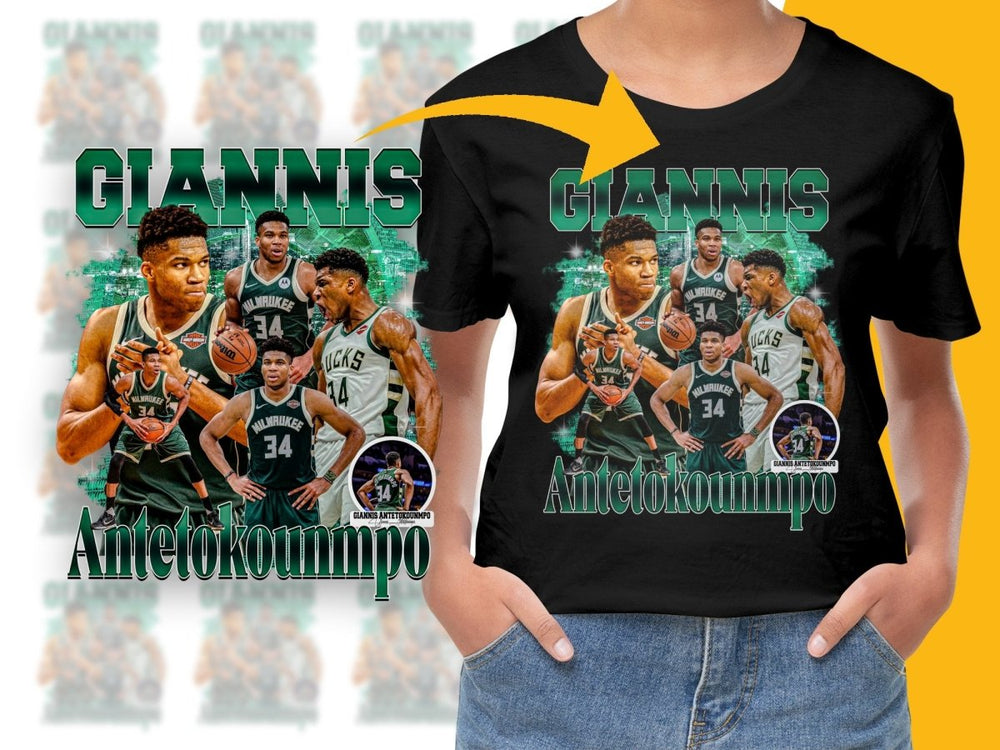 Giannis Antetokounmpo Bootleg Milwaukee Bucks PNG File - Teepew