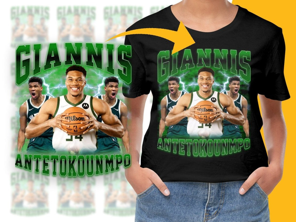 Giannis Antetokounmpo Boston Celtics Basketball Superstar Bootleg PNG File - Teepew