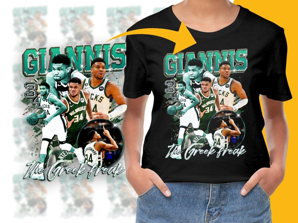 Giannis The Greek Freak Basketball Legend PNG File - Teepew