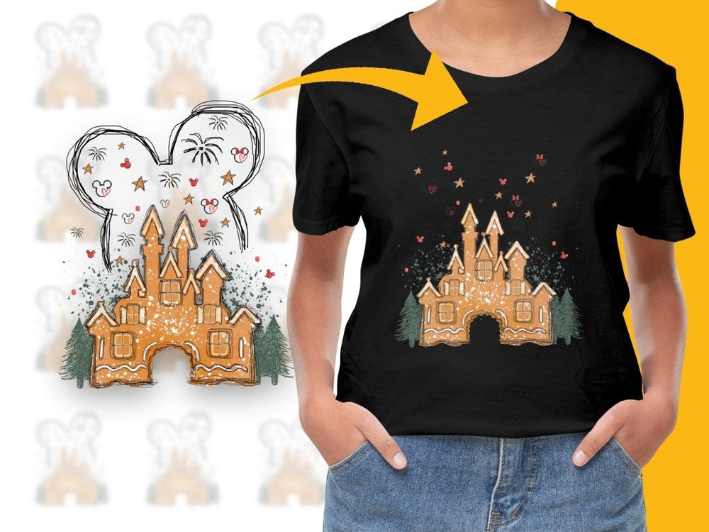 Gingerbread Castle Mickey Christmas Celebration PNG File - Teepew