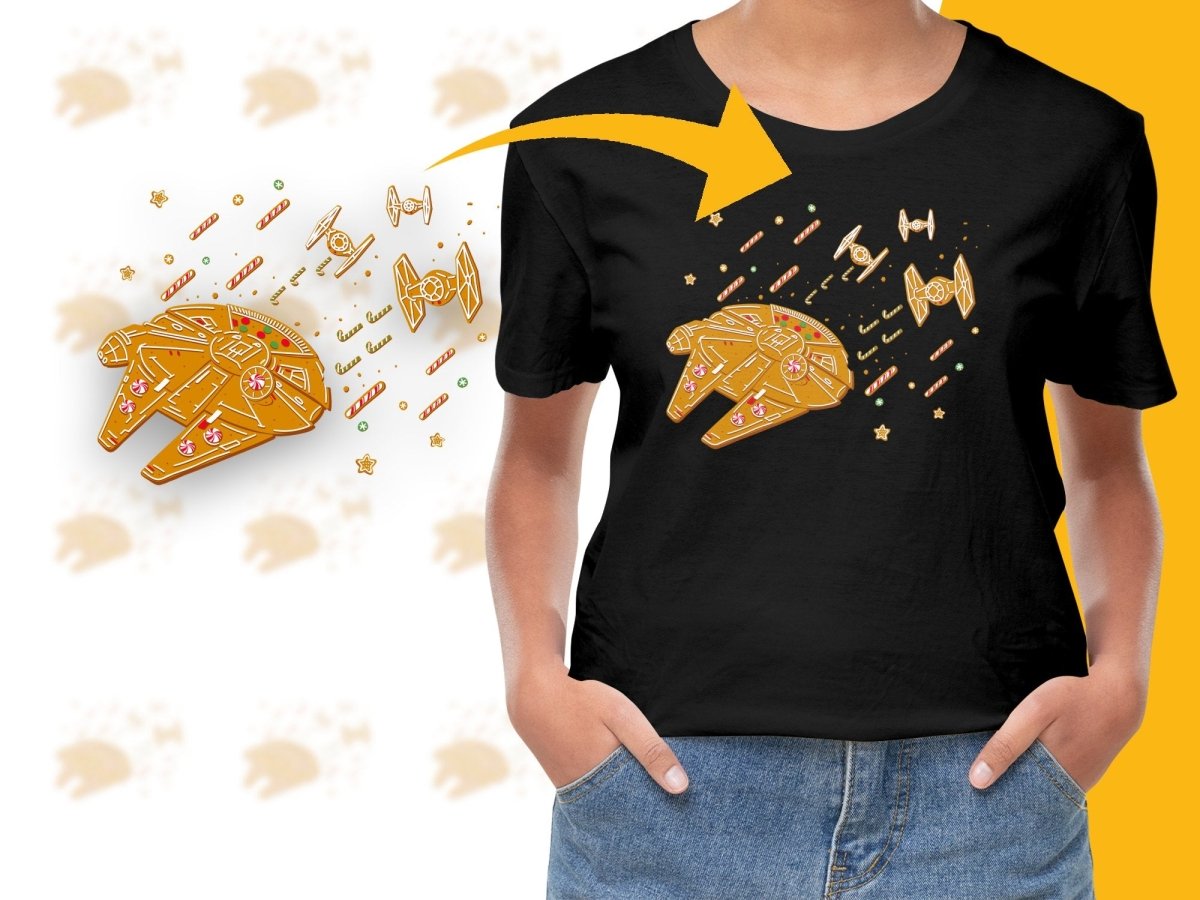 Gingerbread Spaceship and Starfighters Christmas PNG File - Teepew