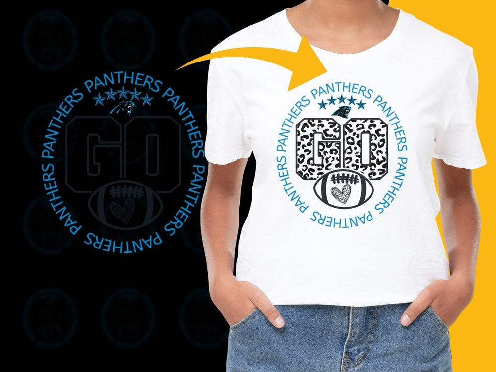 Go Carolina Panthers Leopard Print Football PNG File - Teepew