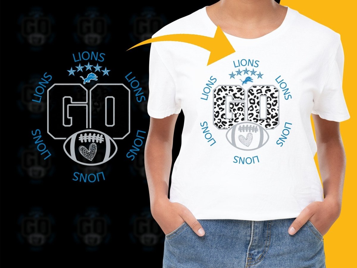 Go Lions Leopard Print Detroit PNG File - Teepew