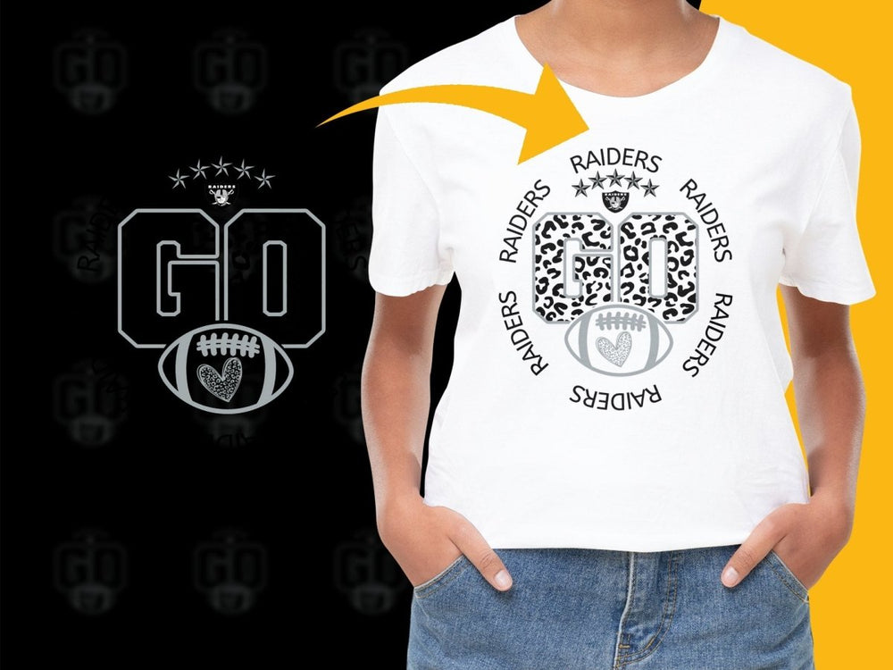 Go Raiders Leopard Print Football Fan PNG File - Teepew