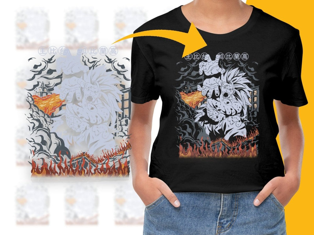Goku Fighting Poster Art Cool Designer PNG File - Teepew