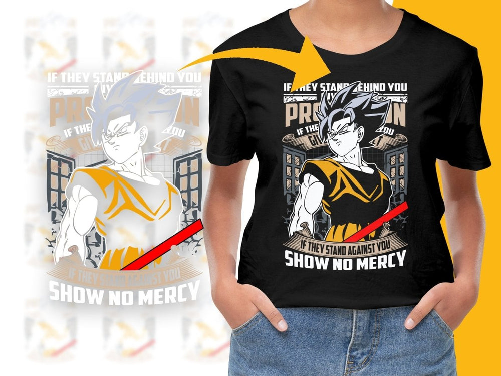 Goku Themed Show No Mercy Anime Graphic PNG File - Teepew