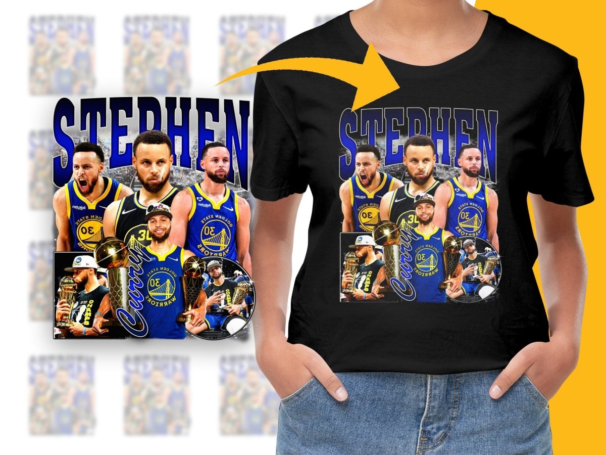 Golden State Champions Stephen Curry Basketball Star Bootleg PNG File - Teepew