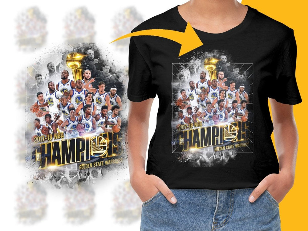 Golden State Warriors 2017 - 18 NBA Champions Bootleg PNG File - Teepew