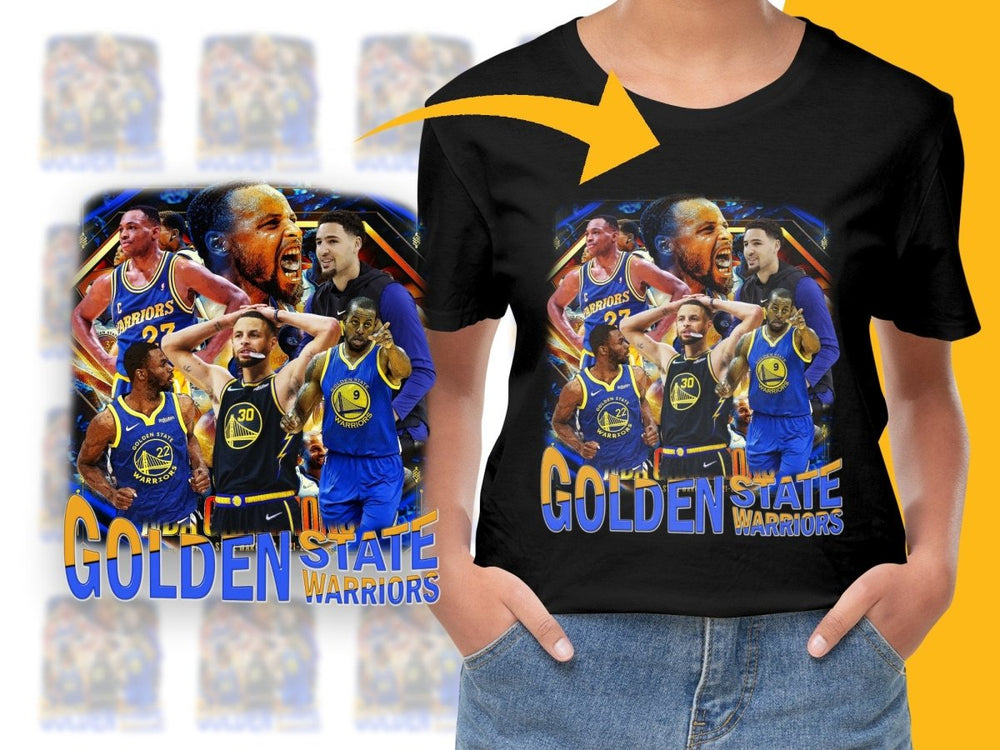 Golden State Warriors Basketball Team Bootleg Graphic Design PNG File - Teepew