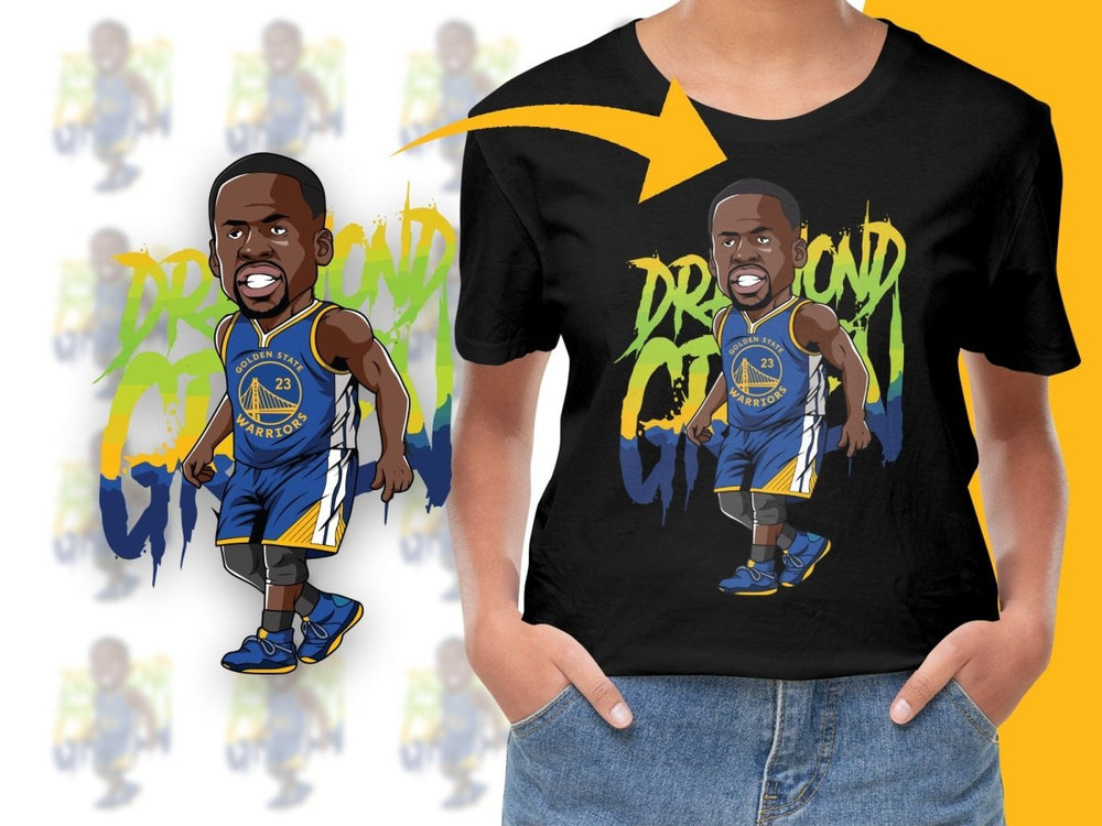 Golden State Warriors Draymond Green Cartoon Basketball Star PNG File - Teepew