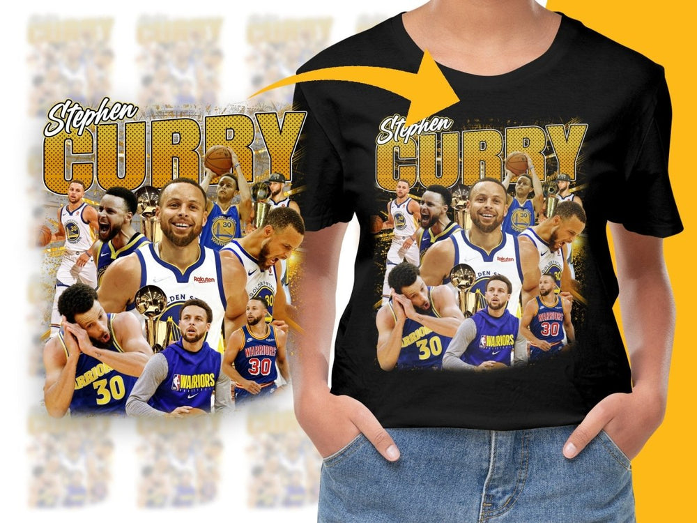 Golden State Warriors Stephen Curry Basketball Legend Bootleg PNG File - Teepew