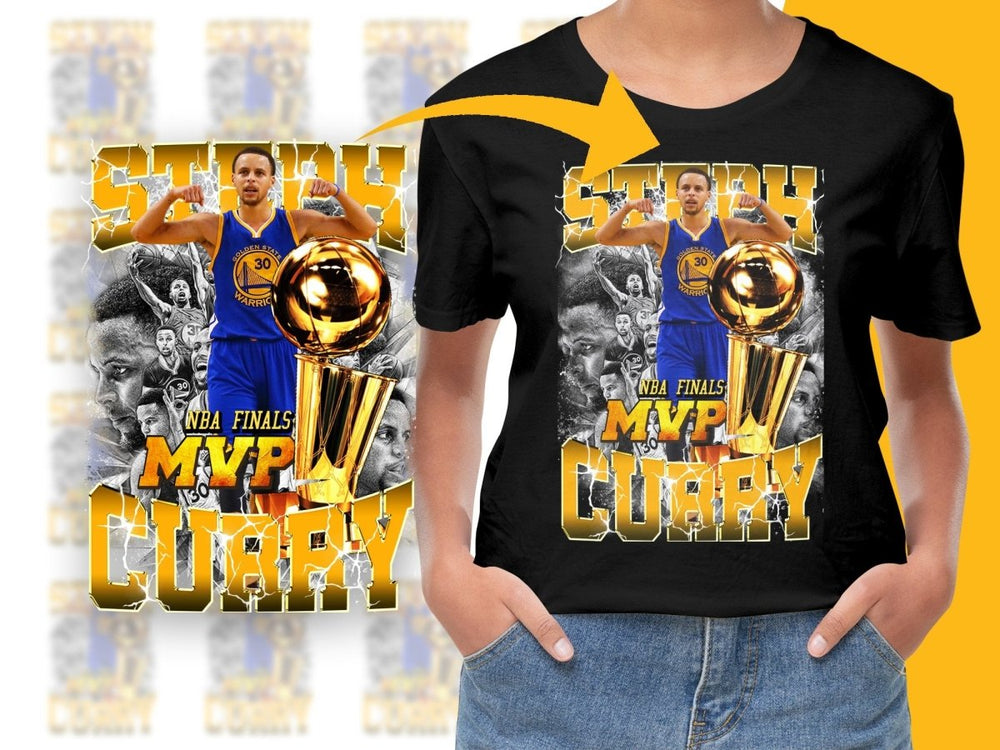 Golden State Warriors Stephen Curry MVP Finals Bootleg PNG File - Teepew