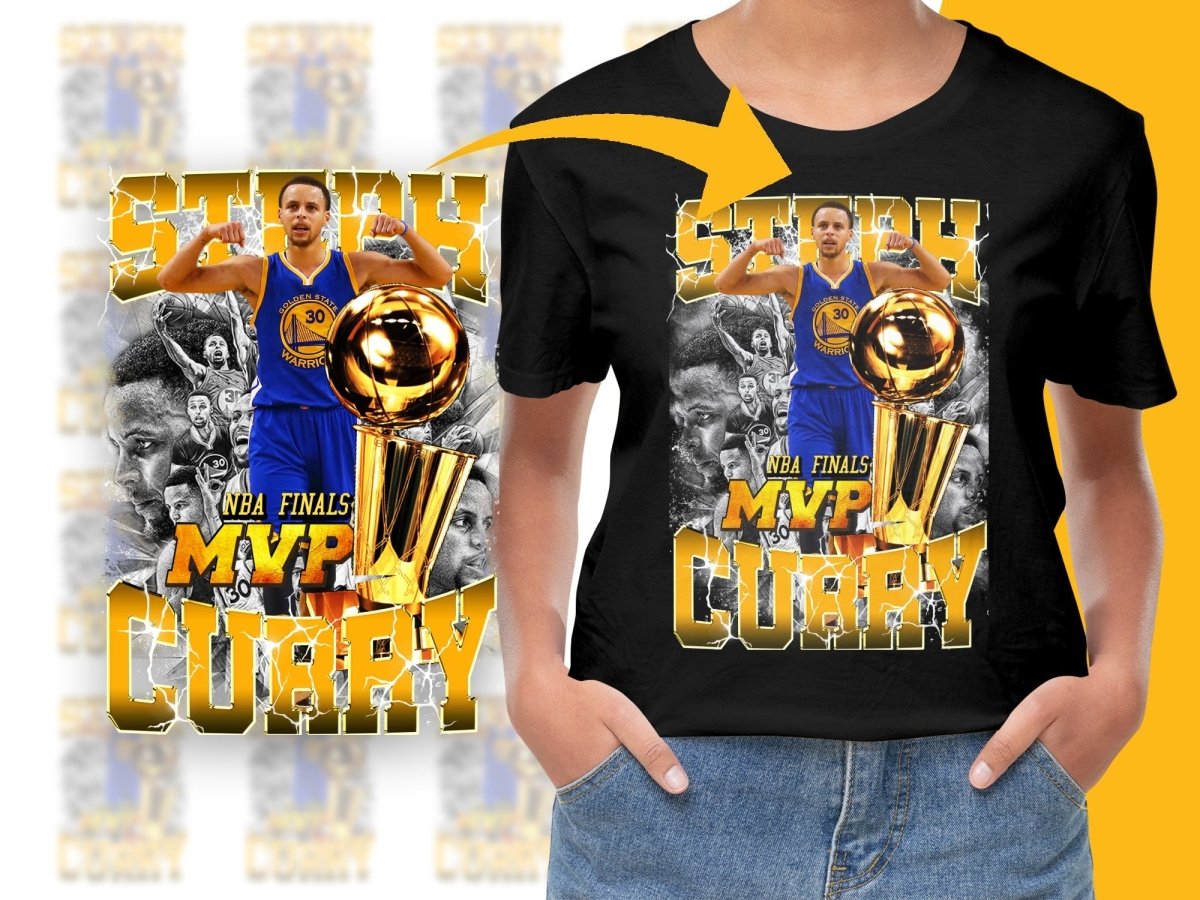 Golden State Warriors Stephen Curry MVP Finals Bootleg PNG File - Teepew